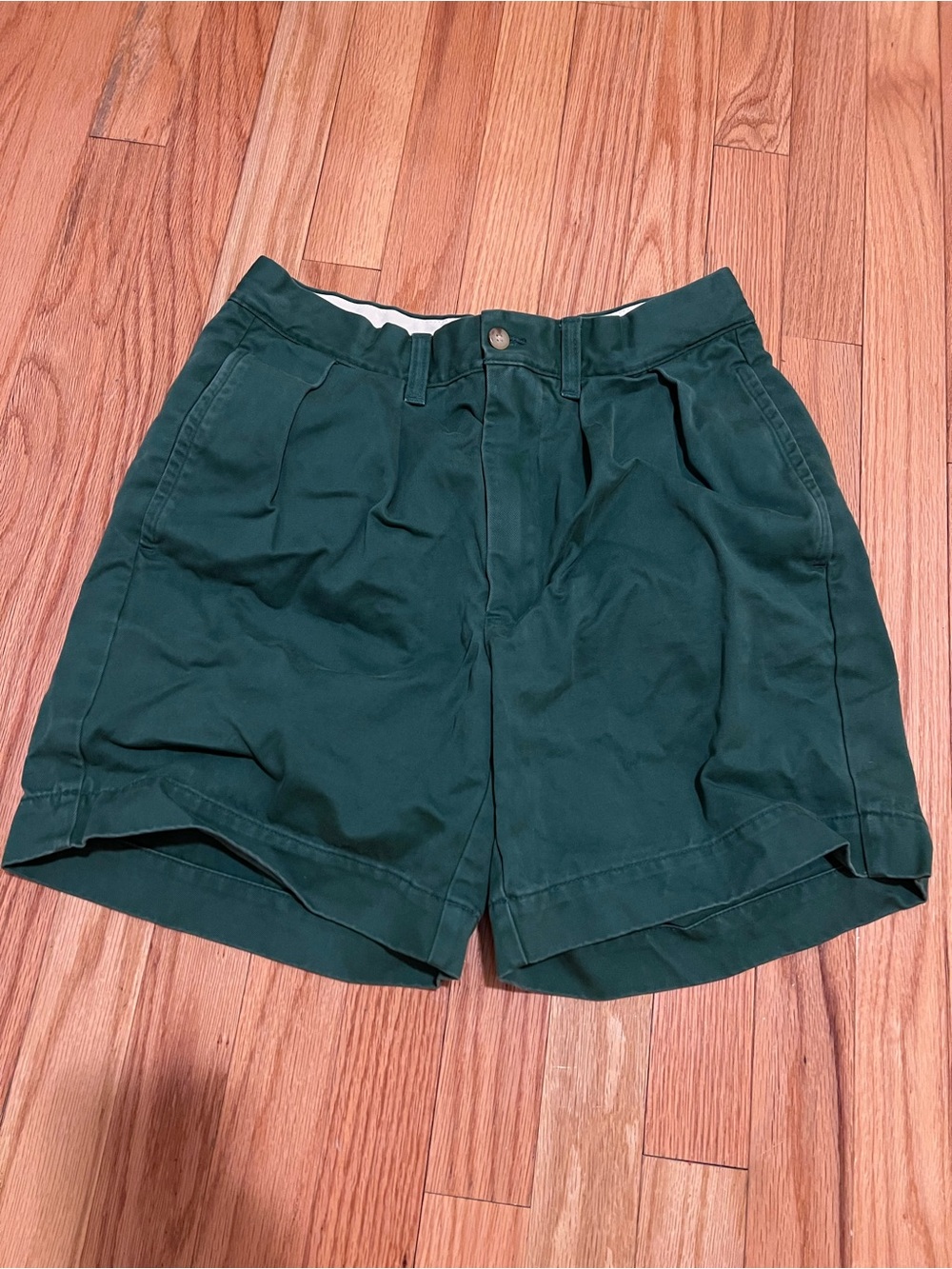 Polo by Ralph Lauren Dark Green Flat Front Men's Shorts